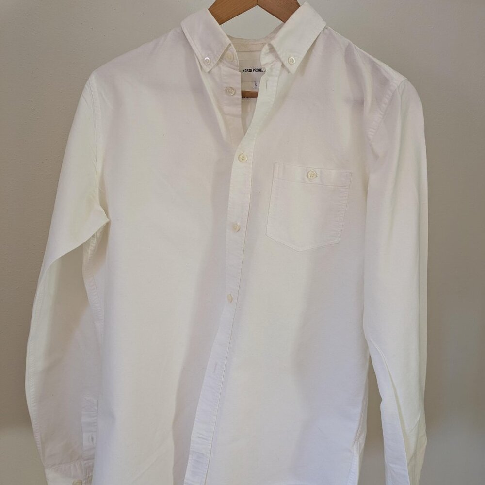 Norse Projects Anton Oxford Button-down White Shirt - Small